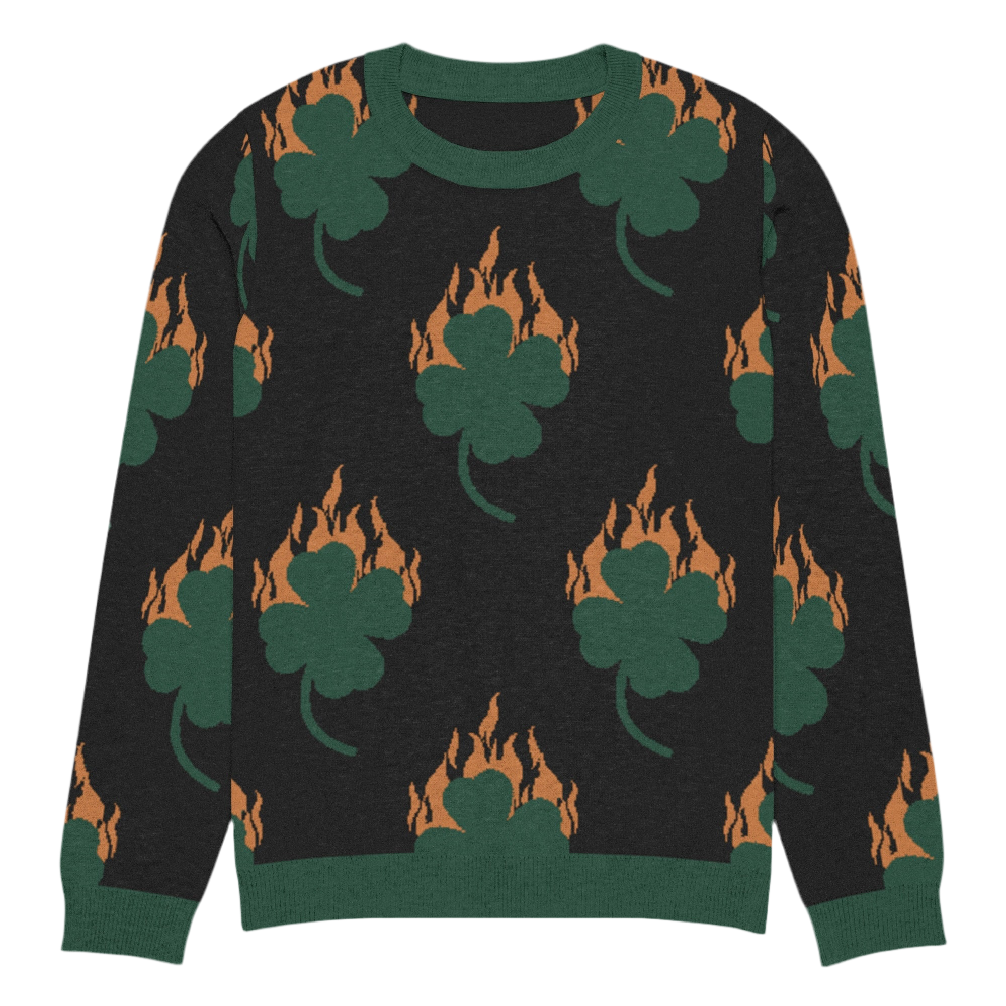 Flaming Clover Knitted Sweater